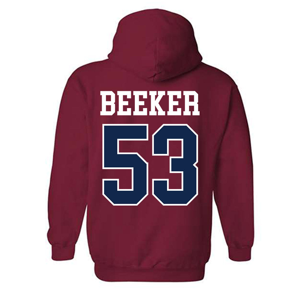 Ole Miss - NCAA Football : Ford Beeker - Fashion Shersey Hooded Sweatshirt-1