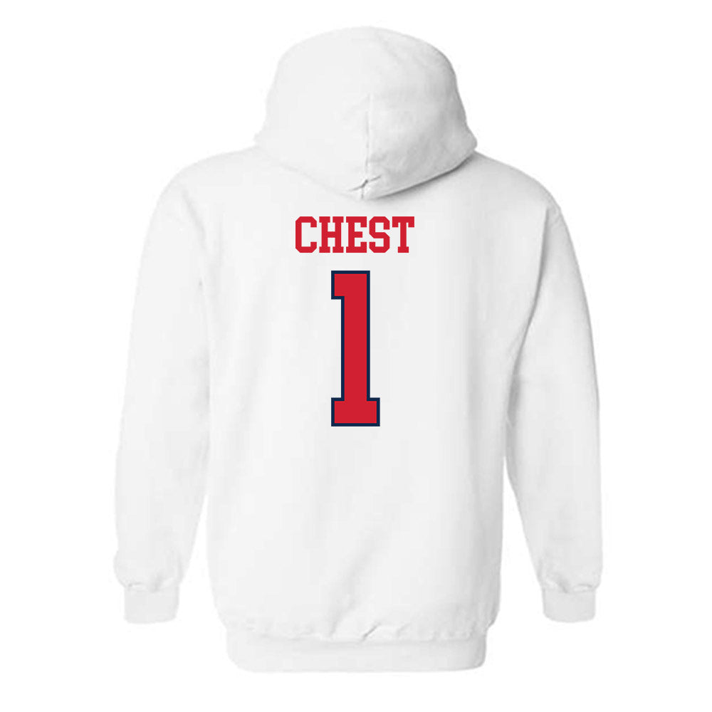 Ole Miss - NCAA Men's Basketball : Corey Chest - Fashion Shersey Hooded Sweatshirt-1