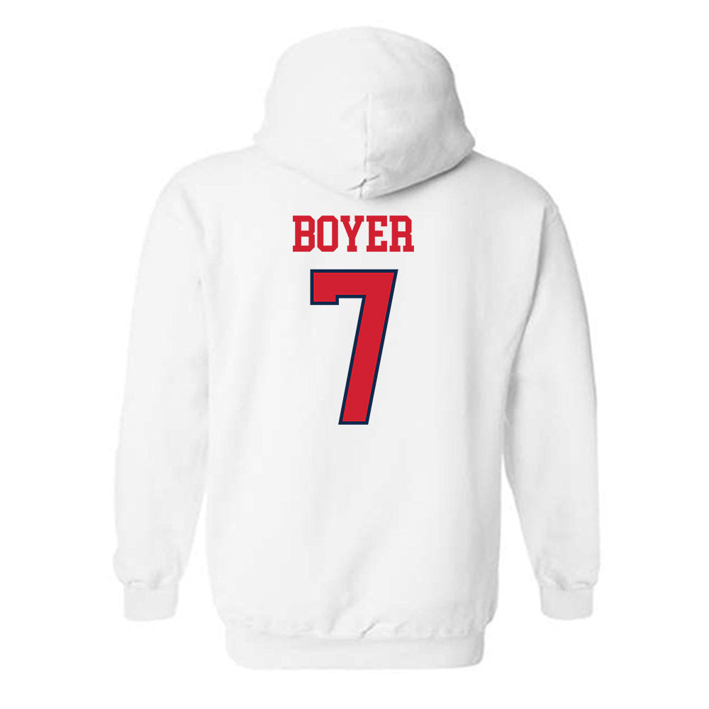 Ole Miss - NCAA Softball : Emilee Boyer - Fashion Shersey Hooded Sweatshirt-1