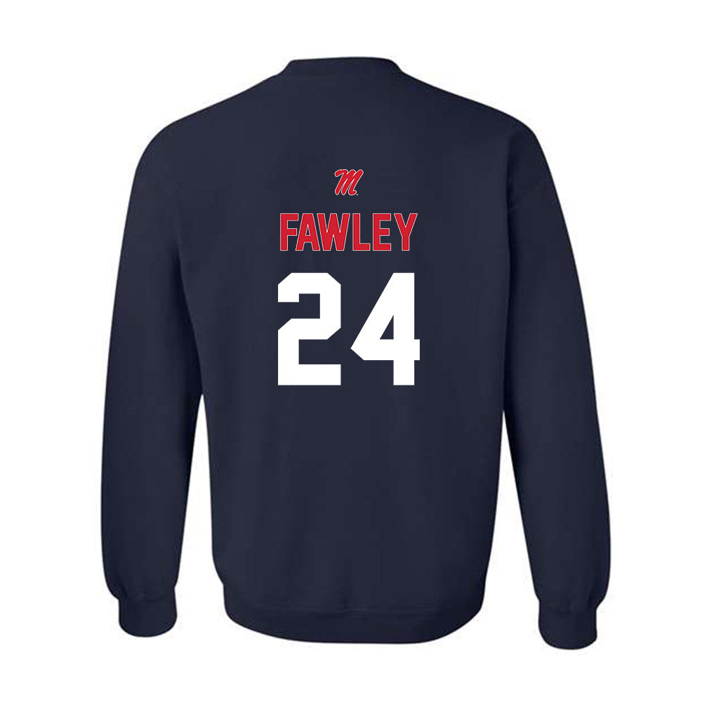 Ole Miss - NCAA Baseball : Austin Fawley - Sports Shersey Crewneck Sweatshirt-1
