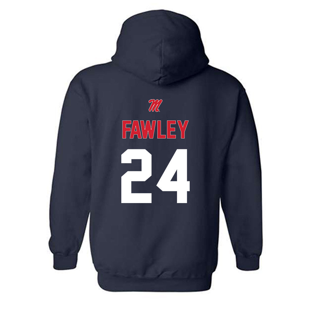 Ole Miss - NCAA Baseball : Austin Fawley - Sports Shersey Hooded Sweatshirt-1