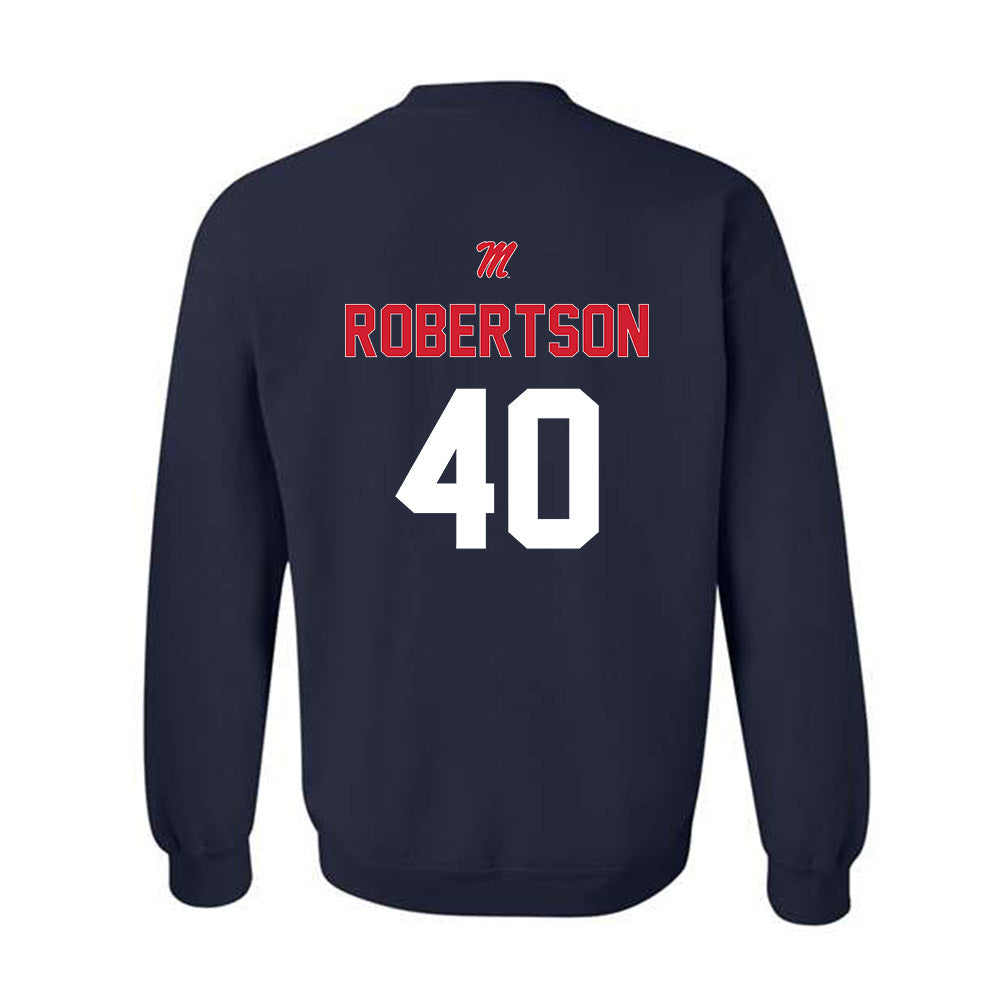 Ole Miss - NCAA Baseball : JP Robertson - Sports Shersey Crewneck Sweatshirt-1