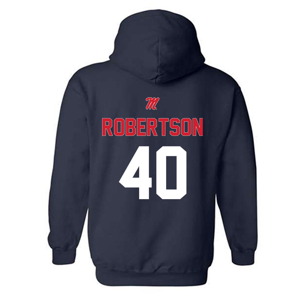 Ole Miss - NCAA Baseball : JP Robertson - Sports Shersey Hooded Sweatshirt-1