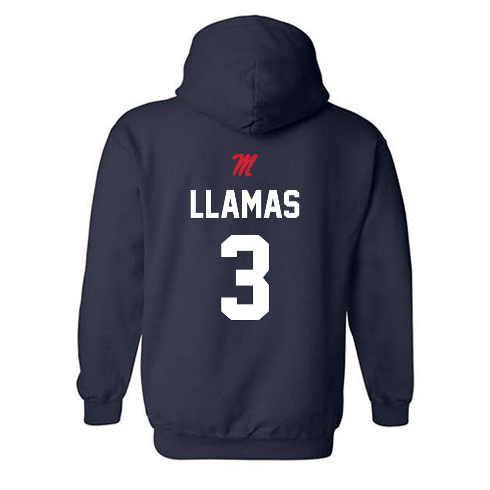Ole Miss - NCAA Softball : Persy Llamas - Sports Shersey Hooded Sweatshirt-1