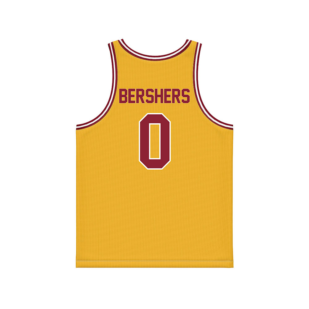 Minnesota - NCAA Women's Basketball : Tracey Bershers - Gold Basketball Jersey-1