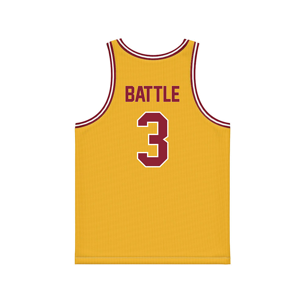 Minnesota - NCAA Women's Basketball : Amaya Battle - Gold Basketball Jersey-1