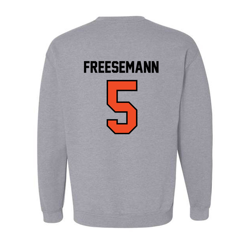 Campbell - NCAA Women's Volleyball : Leah Freesemann - Fashion Shersey Crewneck Sweatshirt-1