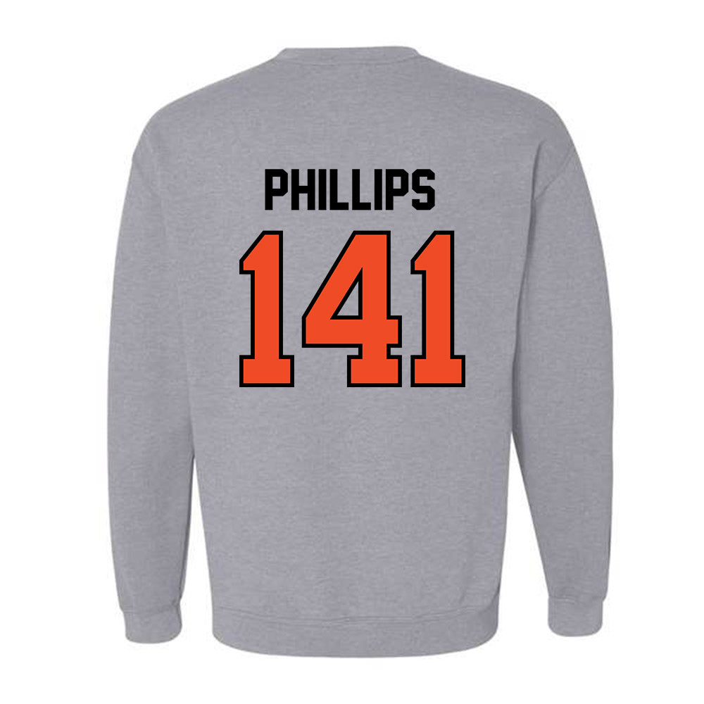 Campbell - NCAA Wrestling : Ryan Phillips - Fashion Shersey Crewneck Sweatshirt-1