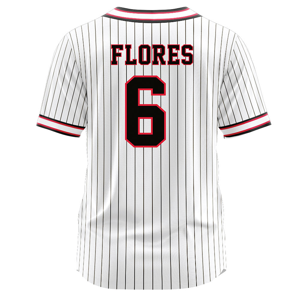 Lamar - NCAA Softball : Isabella Flores - White Pinstripe Jersey-1