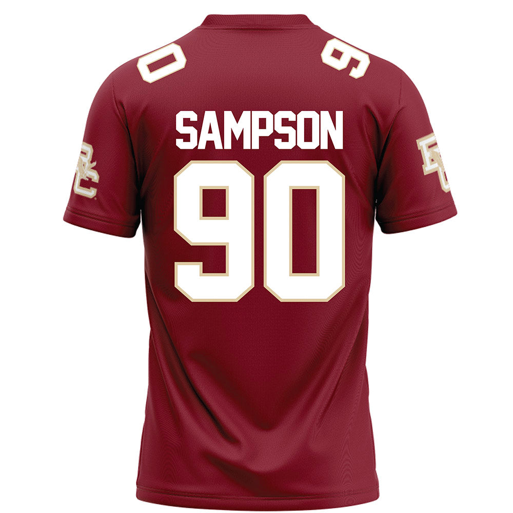 Boston College - NCAA Football : KJ Sampson - Maroon Football Jersey-1