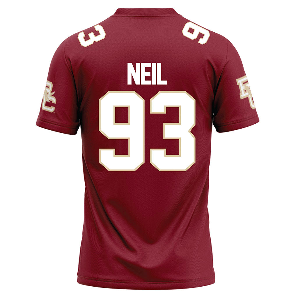 Boston College - NCAA Football : Gavin Neil - Maroon Football Jersey-1