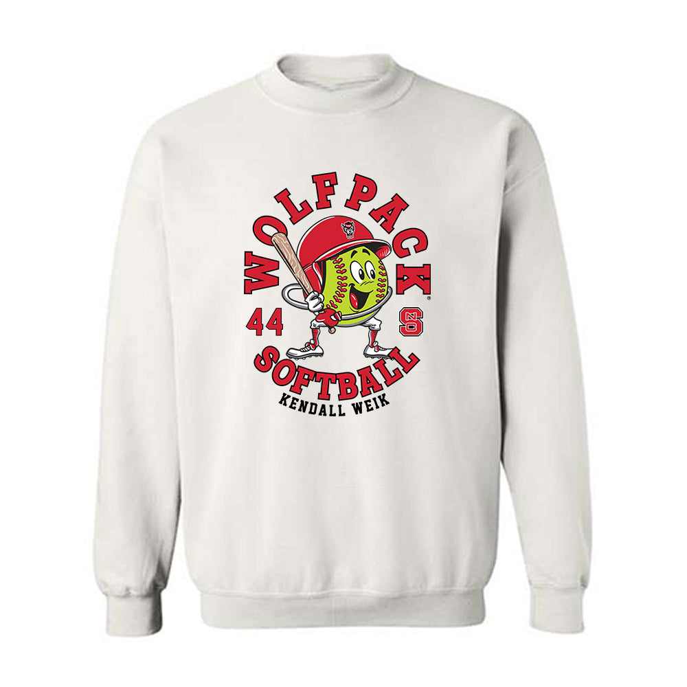 NC State - NCAA Softball : Kendall Weik - Fashion Shersey Crewneck Sweatshirt-0