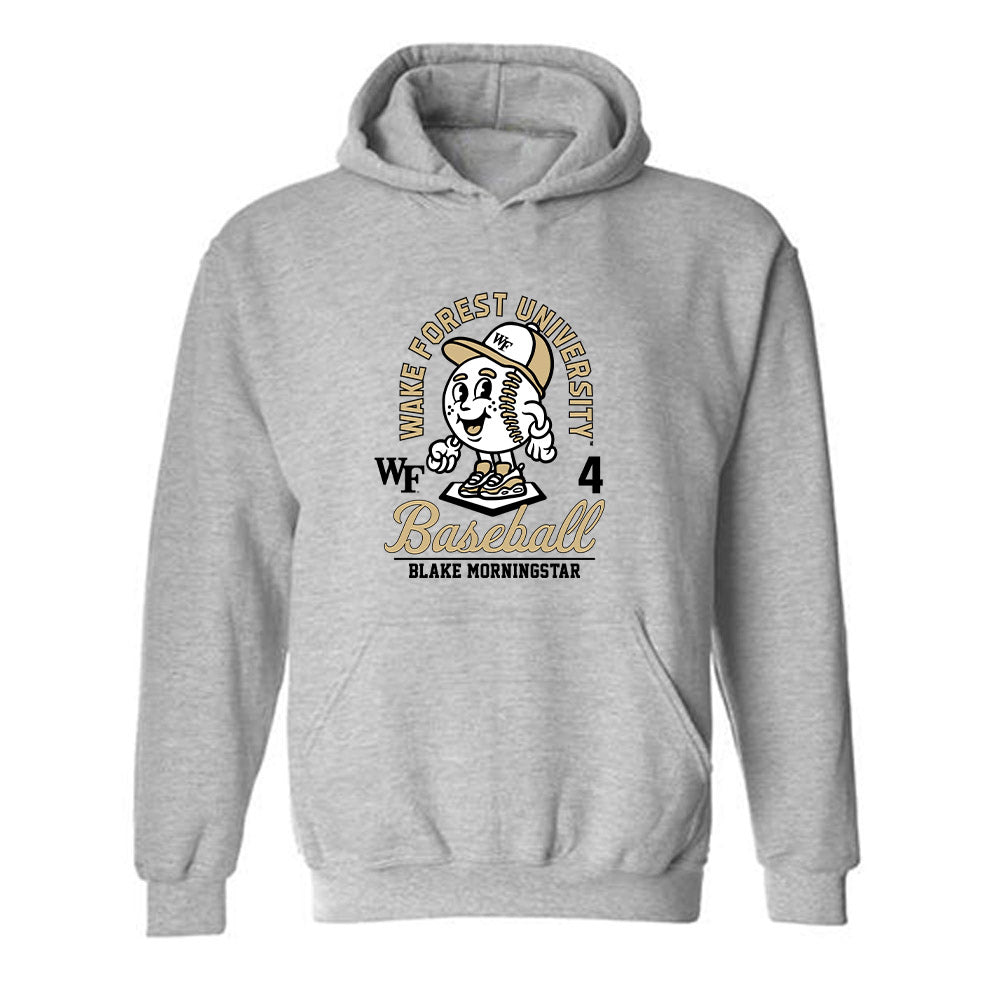 Wake Forest - NCAA Baseball : Blake Morningstar - Fashion Shersey Hooded Sweatshirt-0