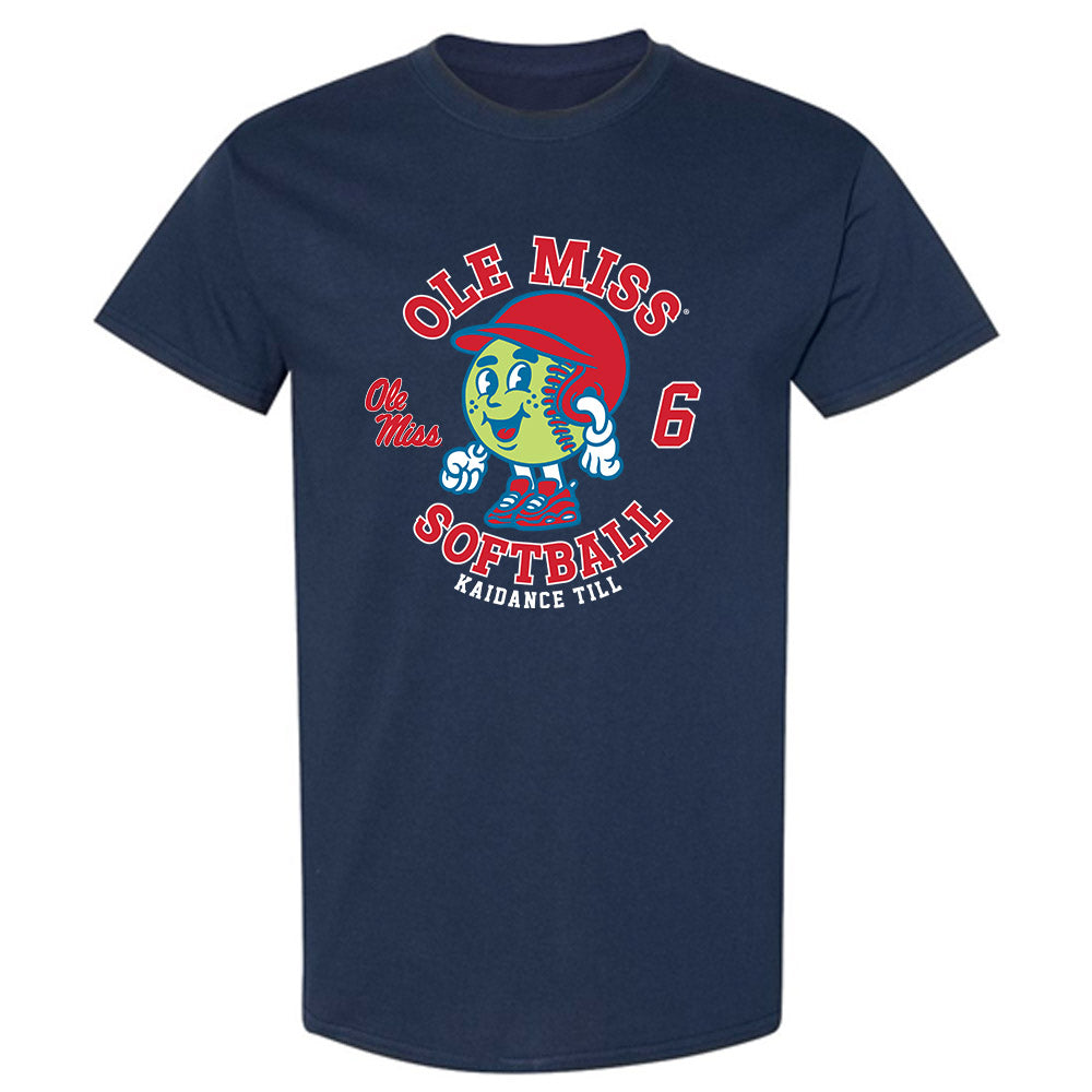 Ole Miss - NCAA Softball : Kaidance Till - Fashion Shersey T-Shirt-0