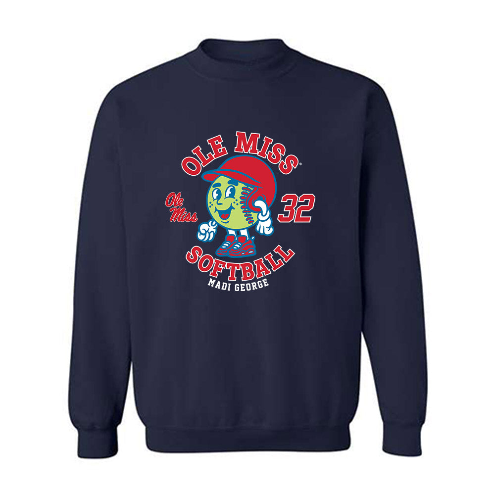 Ole Miss - NCAA Softball : Madi George - Fashion Shersey Crewneck Sweatshirt-0
