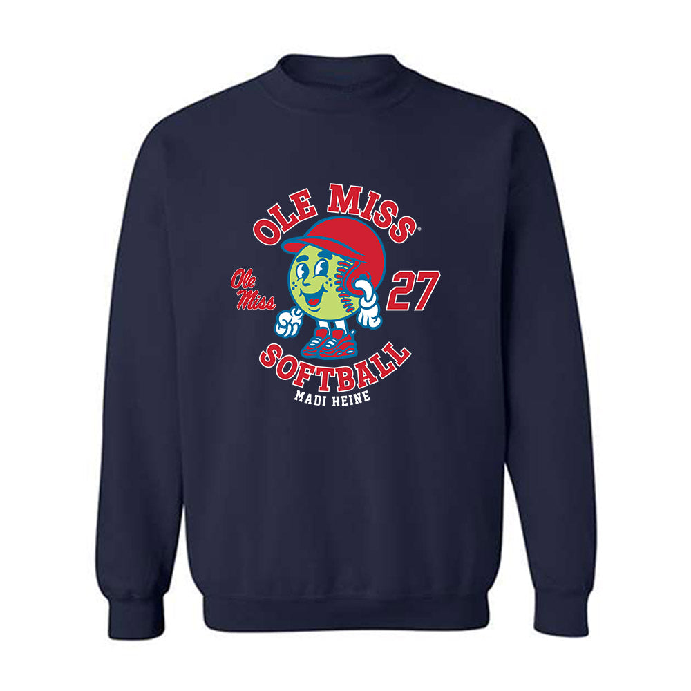 Ole Miss - NCAA Softball : Madi Heine - Fashion Shersey Crewneck Sweatshirt-0