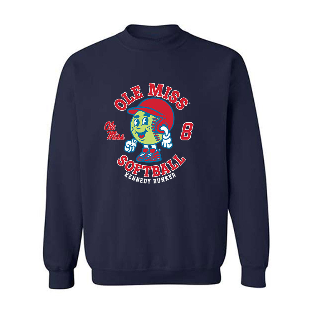 Ole Miss - NCAA Softball : Kennedy Bunker - Fashion Shersey Crewneck Sweatshirt-0