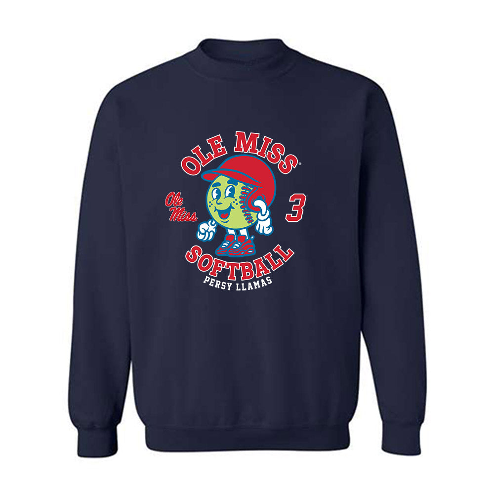 Ole Miss - NCAA Softball : Persy Llamas - Fashion Shersey Crewneck Sweatshirt-0