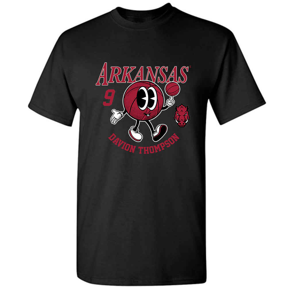 Arkansas - NCAA Men's Basketball : Davion Thompson - Fashion Shersey T-Shirt-0