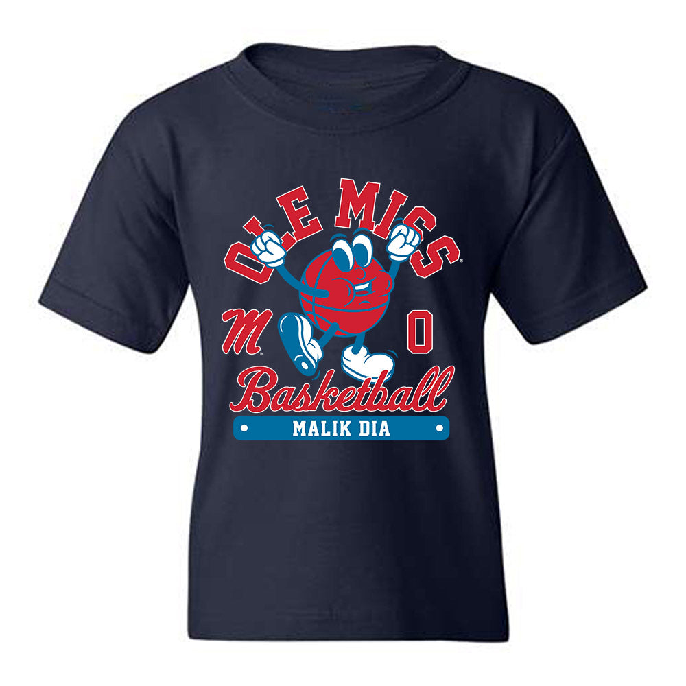 Ole Miss - NCAA Men's Basketball : Malik Dia - Fashion Shersey Youth T-Shirt-0