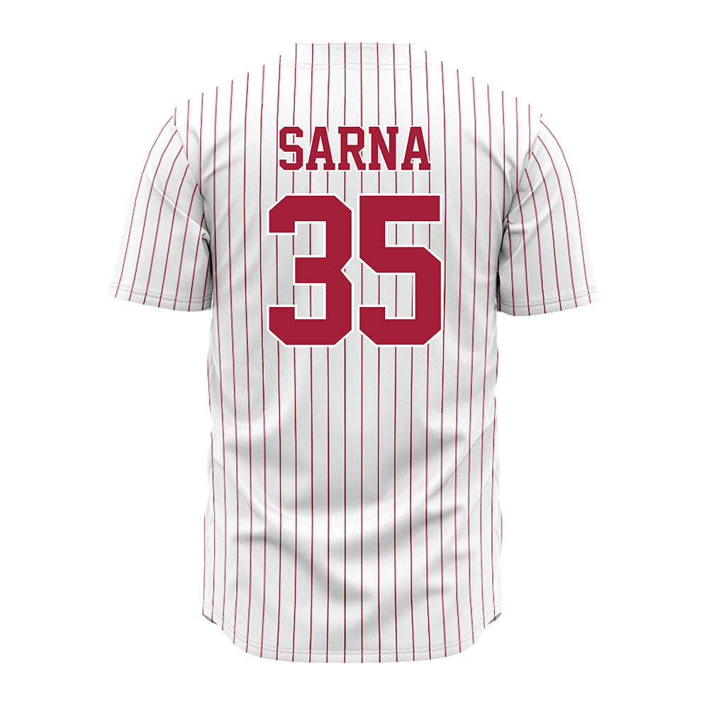 Alabama - NCAA Baseball : Owen Sarna - Pinstripe Jersey-3