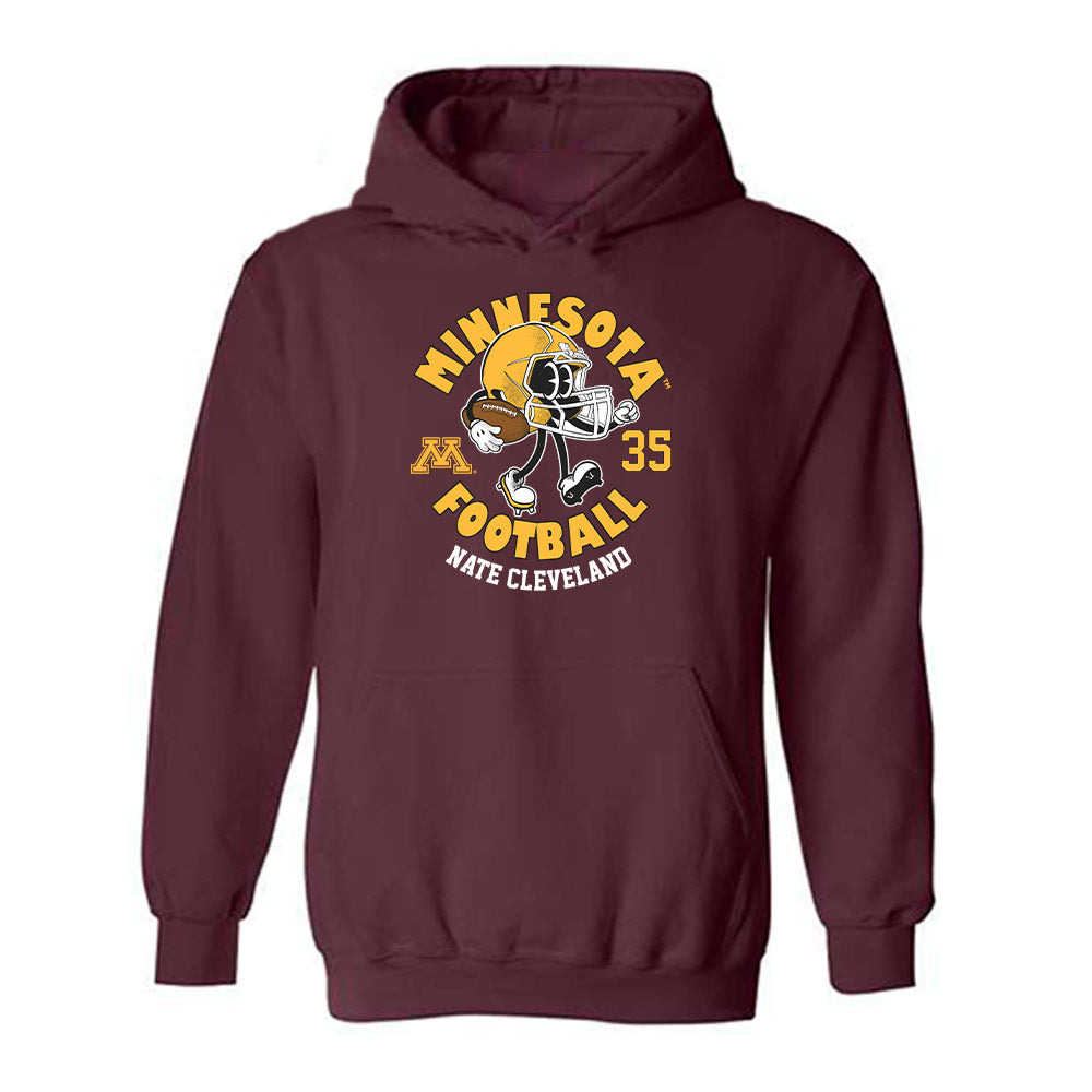 Minnesota - NCAA Football : Nate Cleveland - Fashion Shersey Hooded Sweatshirt-0