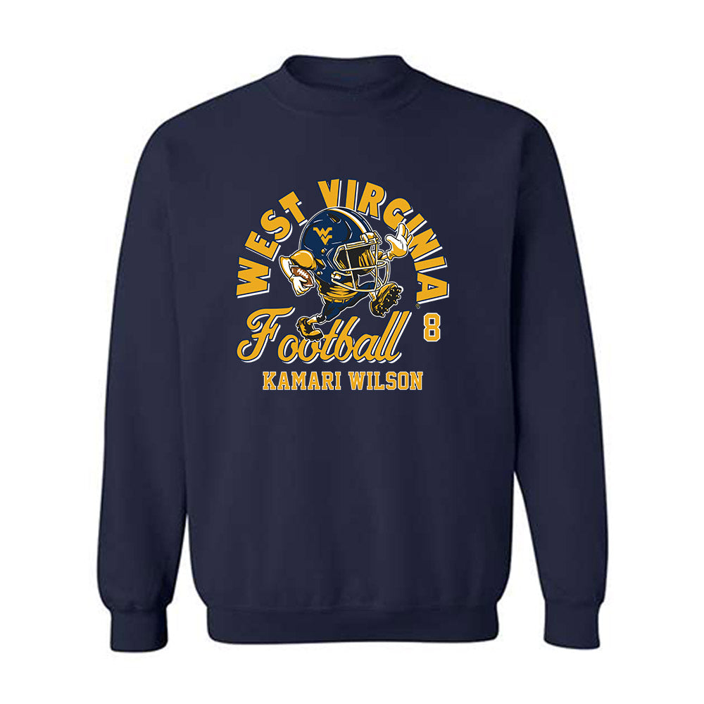 West Virginia - NCAA Football : Kamari Wilson - Fashion Shersey Crewneck Sweatshirt-0