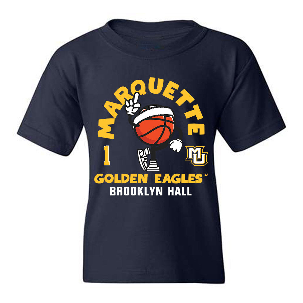 Marquette - NCAA Women's Basketball : Brooklyn Hall - Fashion Shersey Youth T-Shirt-0