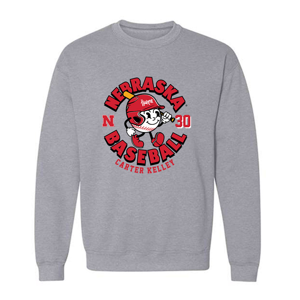 Nebraska - NCAA Baseball : Carter Kelley - Fashion Shersey Crewneck Sweatshirt-0