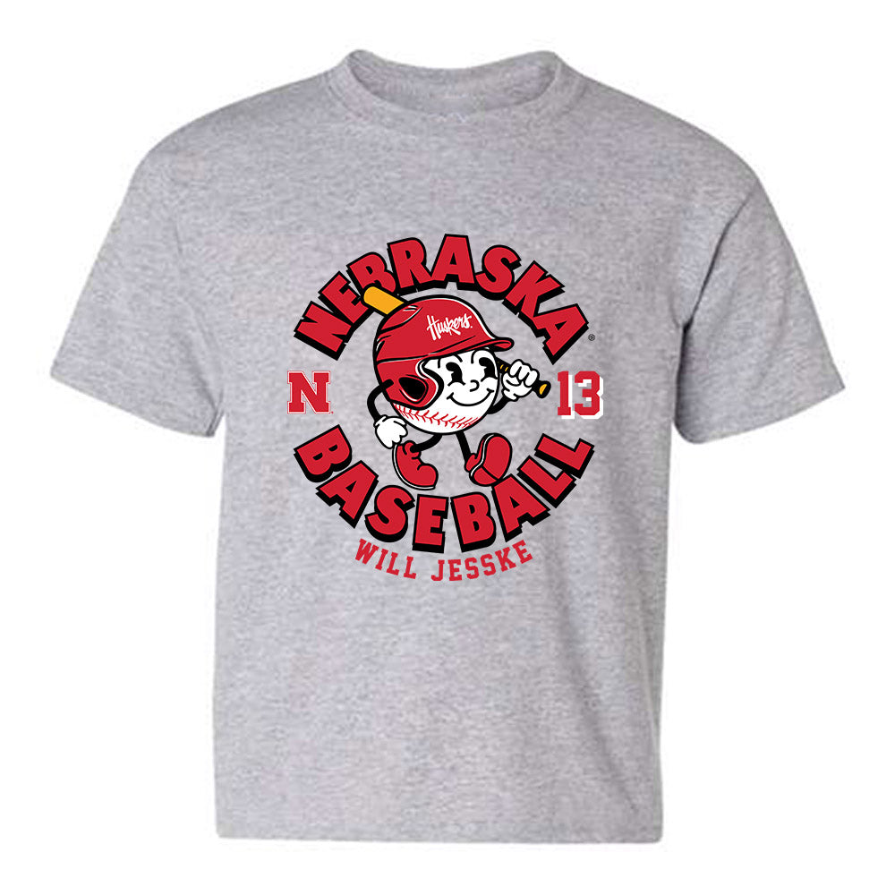 Nebraska - NCAA Baseball : Will Jesske - Fashion Shersey Youth T-Shirt-0