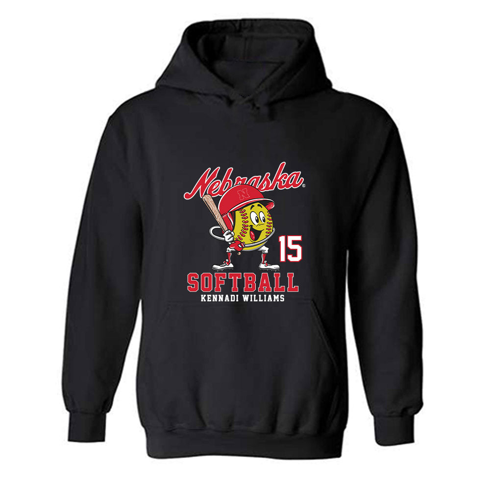 Nebraska - NCAA Softball : Kennadi Williams - Fashion Shersey Hooded Sweatshirt-0
