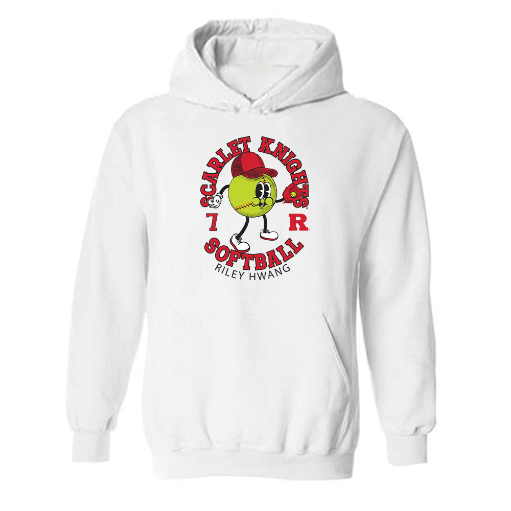 Rutgers - NCAA Softball : Riley Hwang - Fashion Shersey Hooded Sweatshirt-0