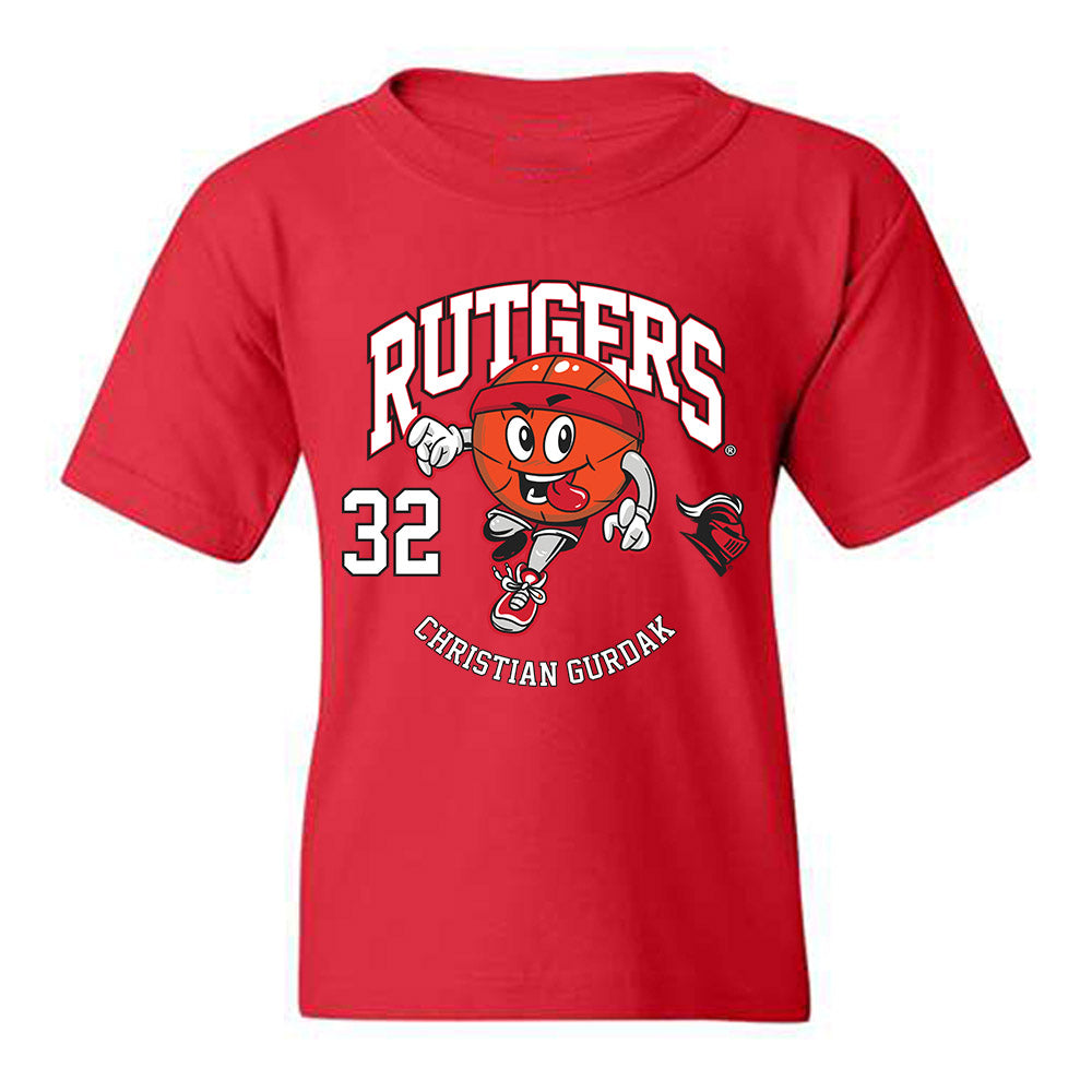 Rutgers - NCAA Men's Basketball : Christian Gurdak - Fashion Shersey Youth T-Shirt-0
