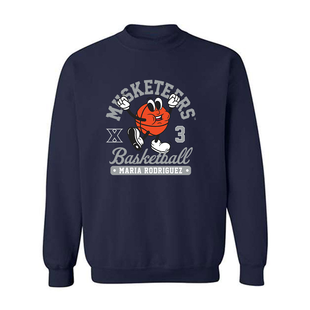 Xavier - NCAA Women's Basketball : Maria Rodriguez - Fashion Shersey Crewneck Sweatshirt-0