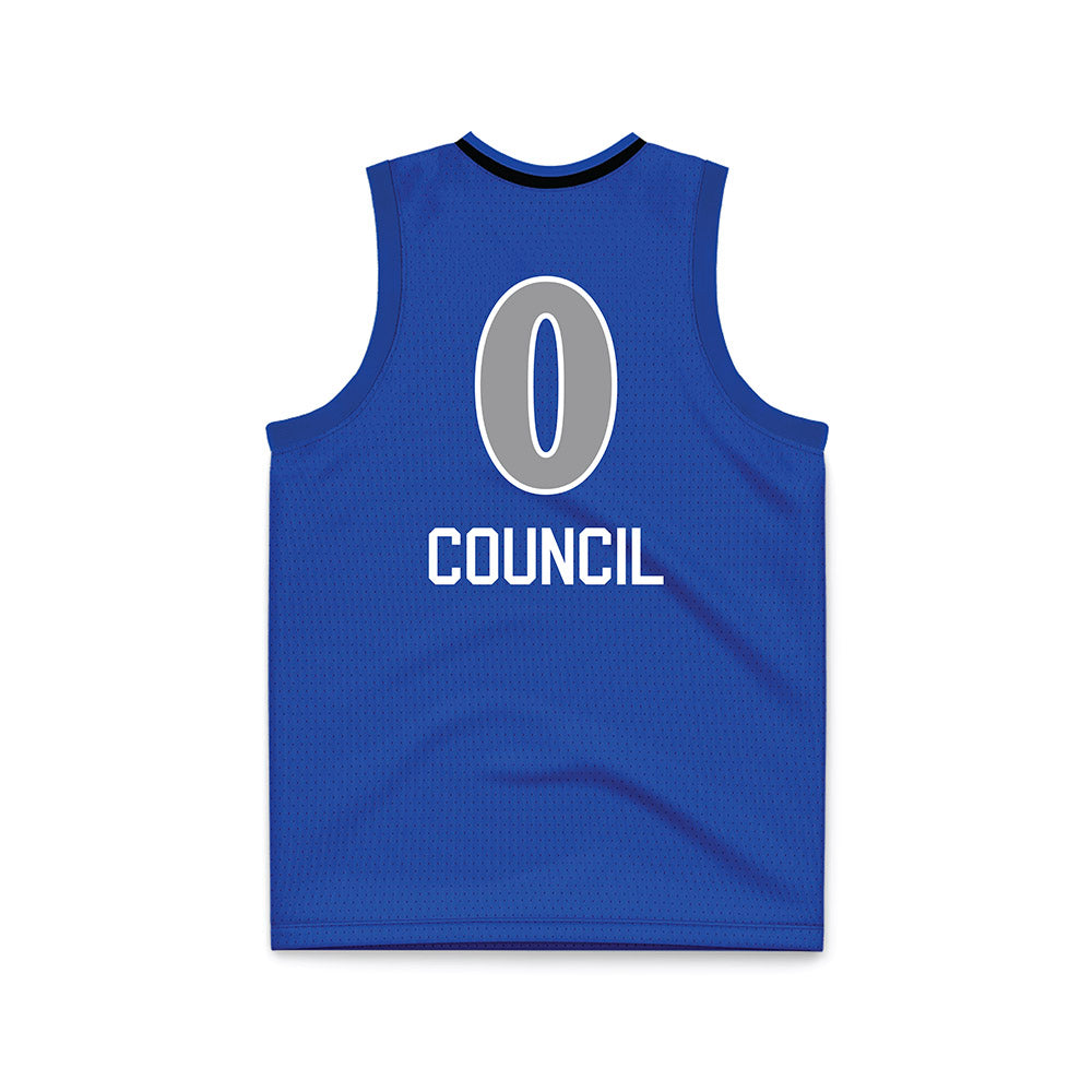 UNC Asheville - NCAA Women's Basketball : Taliya Council - Royal Basketball Jersey-1
