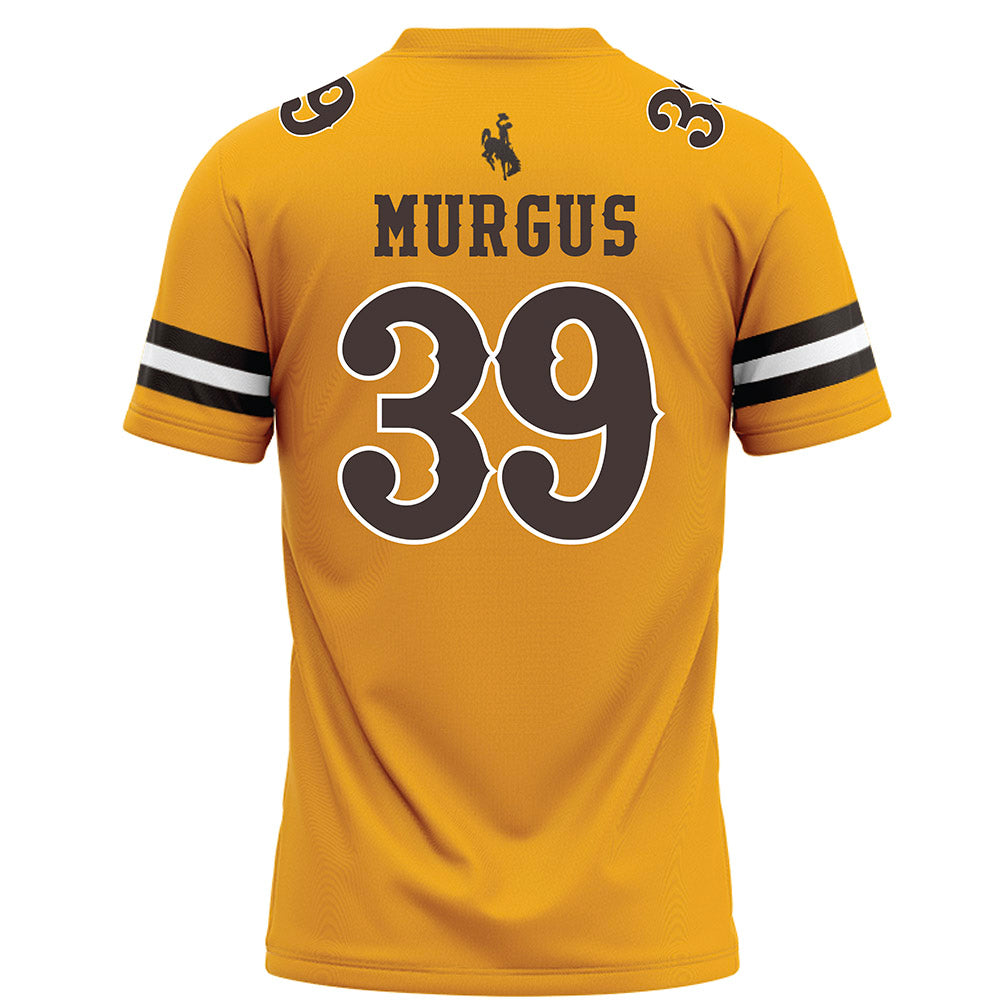 Wyoming - NCAA Football : Eltoum Murgus - Gold Football Jersey-1