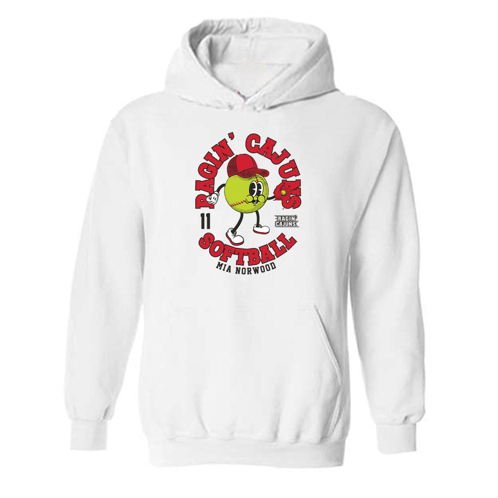 Louisiana - NCAA Softball : Mia Norwood - Fashion Shersey Hooded Sweatshirt-0