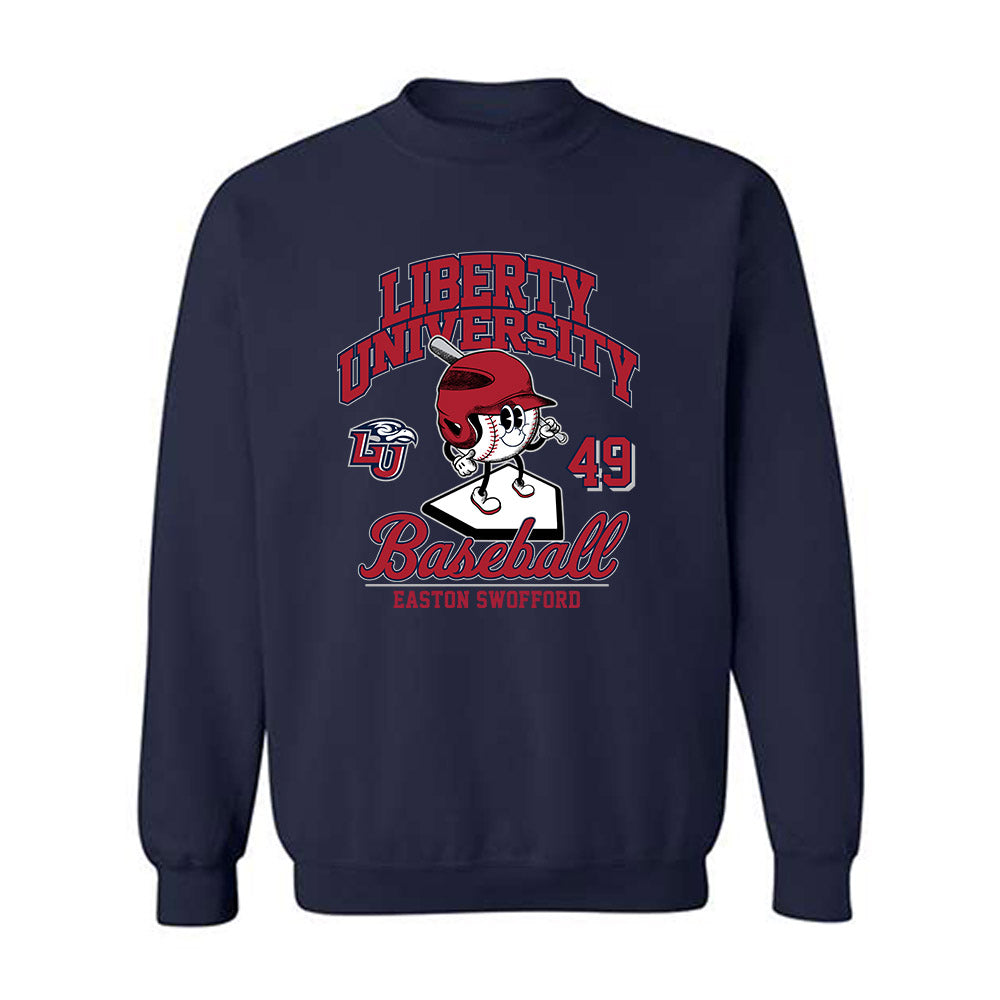Liberty - NCAA Baseball : Easton Swofford - Fashion Shersey Crewneck Sweatshirt-0