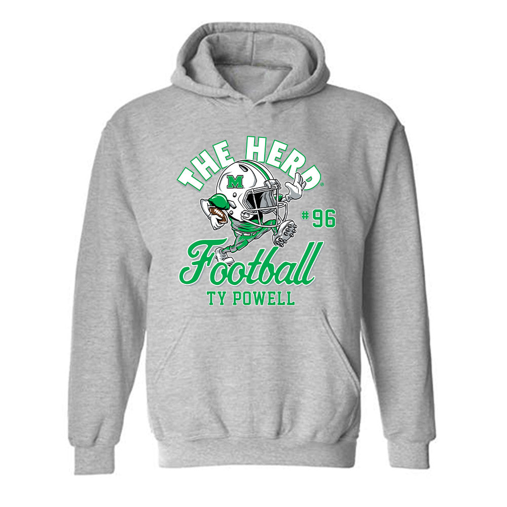 Marshall - NCAA Football : Ty Powell - Hooded Sweatshirt-0