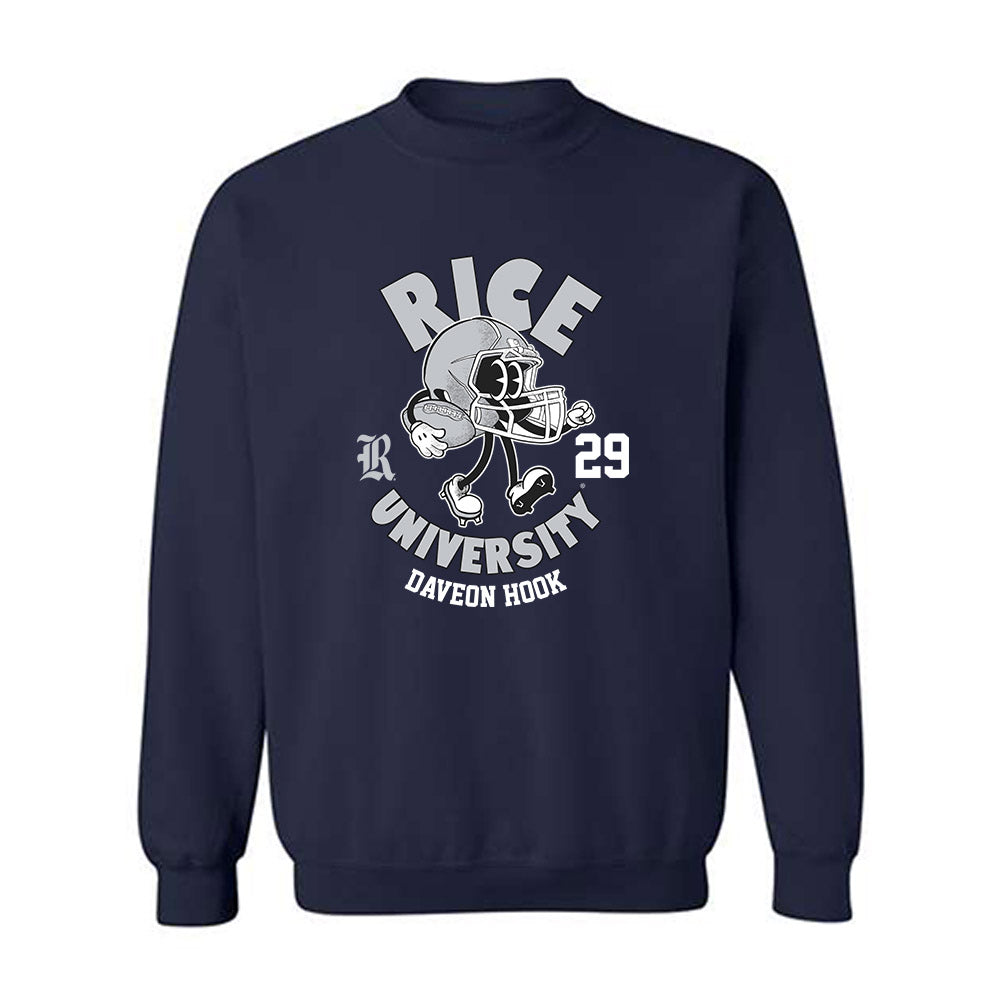 Rice - NCAA Football : Daveon Hook - Fashion Shersey Crewneck Sweatshirt-0