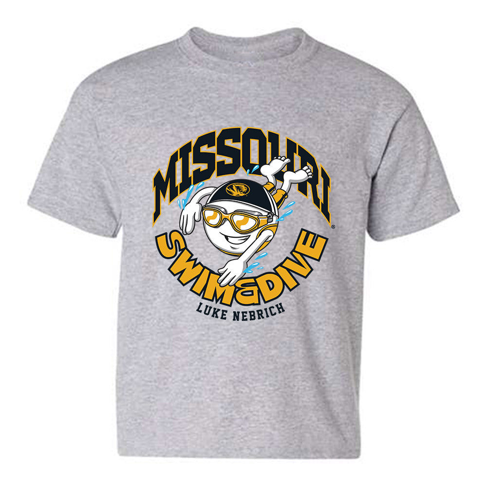 Missouri - NCAA Women's Swimming & Diving : Luke Nebrich - Fashion Shersey Youth T-Shirt-0