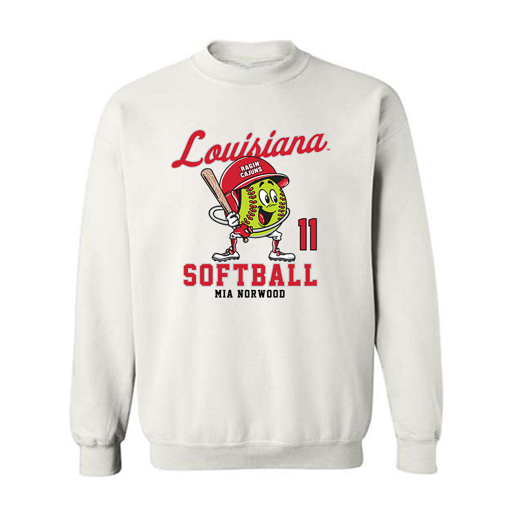 Louisiana - NCAA Softball : Mia Norwood - Fashion Shersey Crewneck Sweatshirt-0