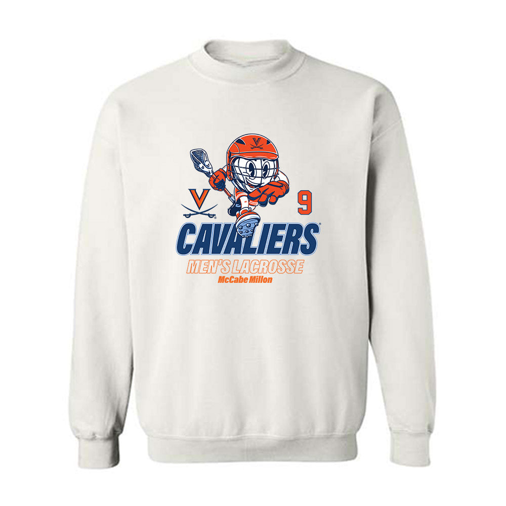 Virginia - NCAA Men's Lacrosse : McCabe Millon - Fashion Shersey Crewneck Sweatshirt-0