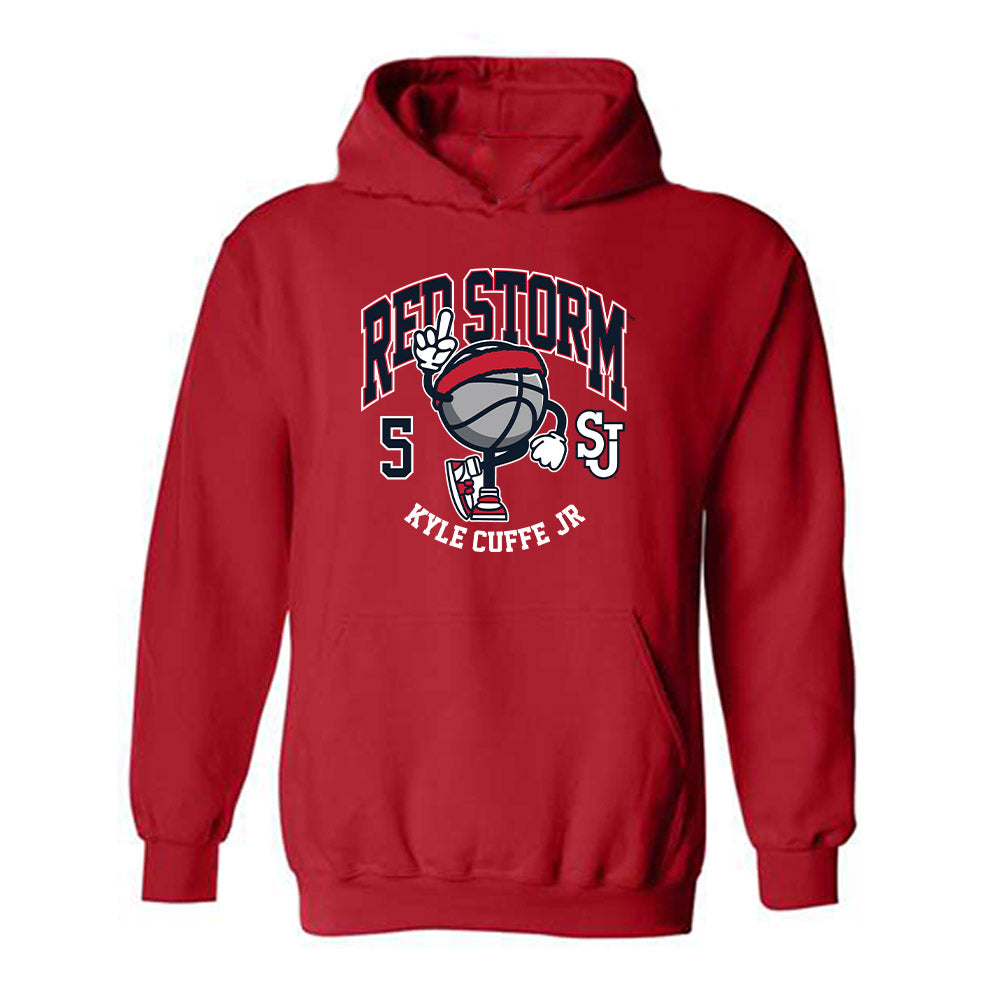 St. Johns - NCAA Men's Basketball : Kyle Cuffe Jr - Fashion Shersey Hooded Sweatshirt-0