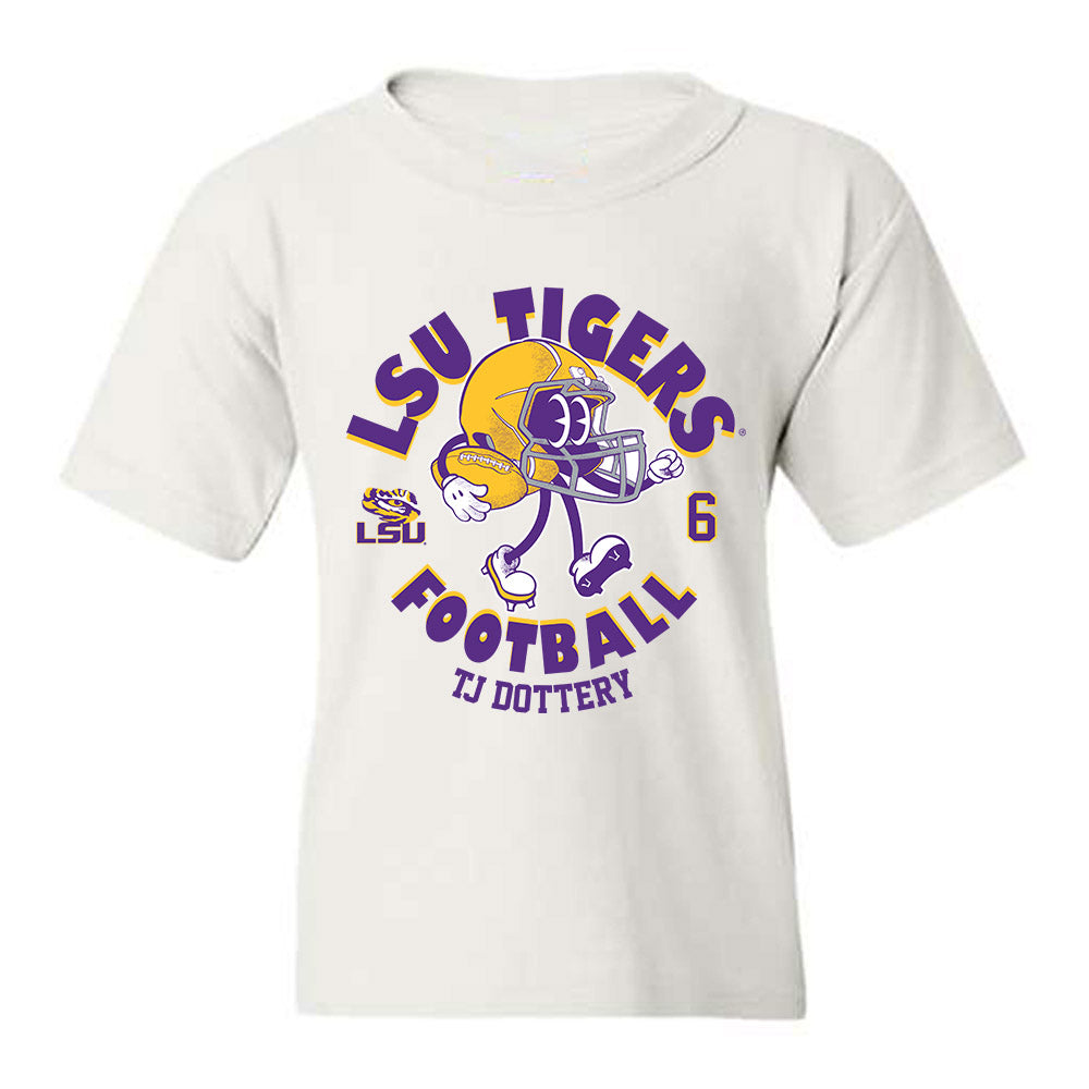 LSU - NCAA Football : Tj Dottery - Fashion Shersey Youth T-Shirt-0