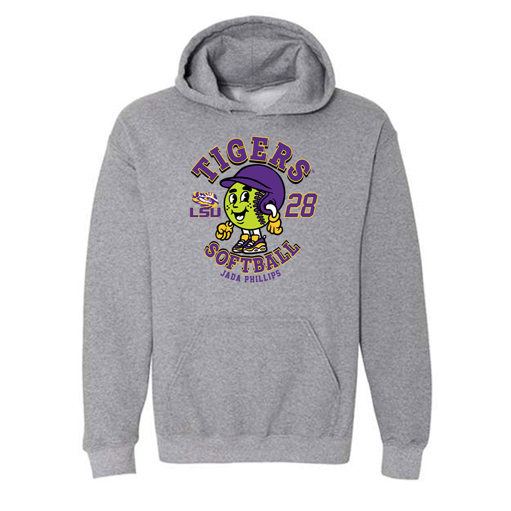 LSU - NCAA Softball : Jada Phillips - Fashion Shersey Hooded Sweatshirt-0