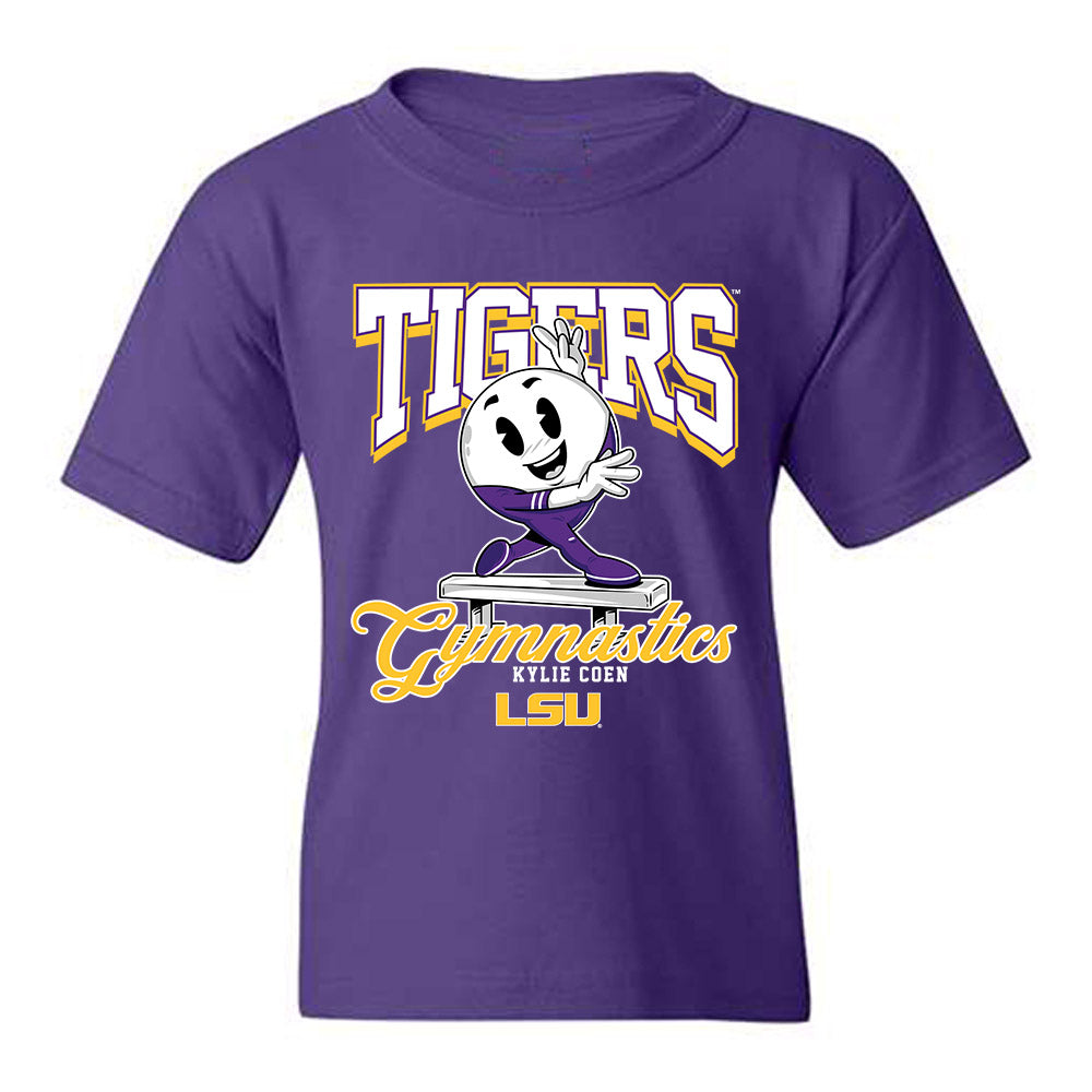 LSU - NCAA Women's Gymnastics : Kylie Coen - Fashion Shersey Youth T-Shirt-0