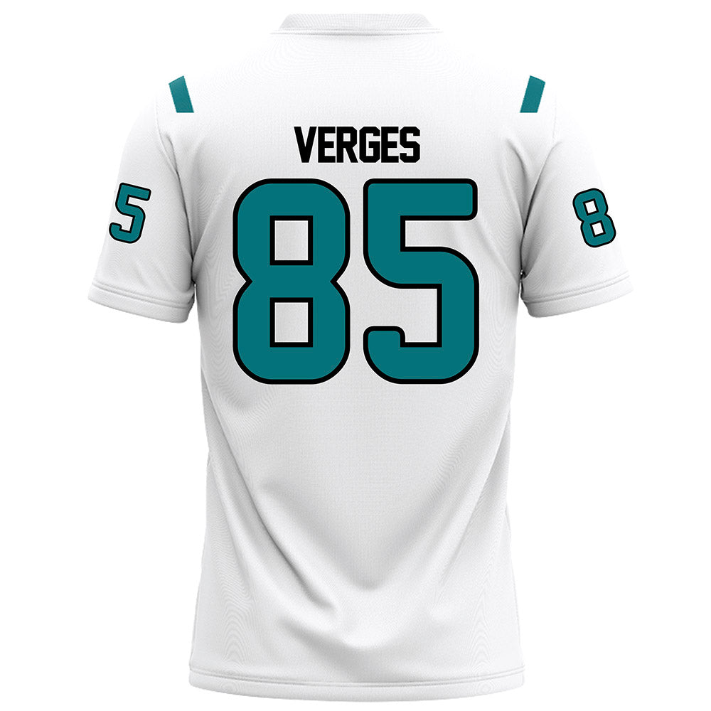 Coastal Carolina - NCAA Football : Ben Verges - White Football Jersey-1
