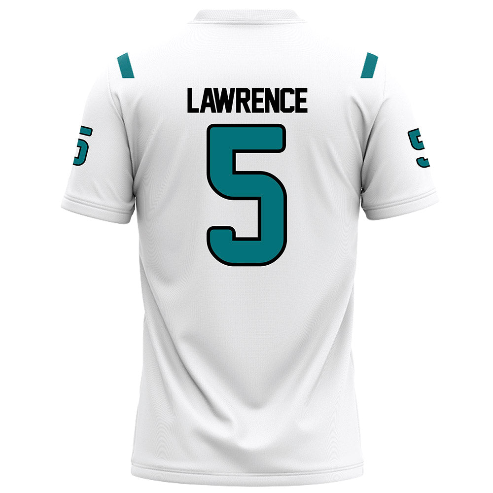 Coastal Carolina - NCAA Football : Goldie Lawrence - White Football Jersey-1