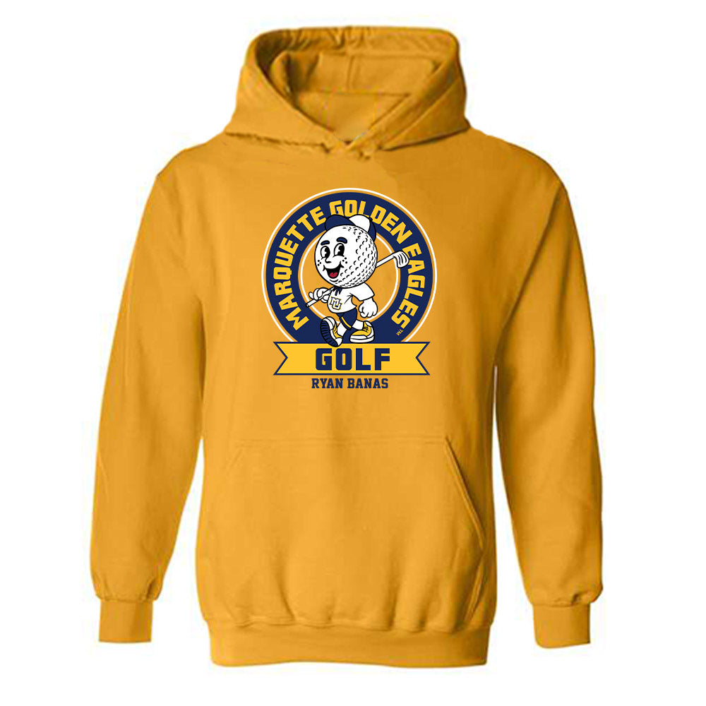 Marquette - NCAA Men's Golf : Ryan Banas - Fashion Shersey Hooded Sweatshirt-0